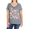 dachshund floral Ladies Curvy T-Shirt