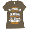 Super Cool Grandpa Of A Freaking Awesome Grandson Ladies Fitted T-Shirt