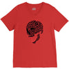 geometric skull V-Neck Tee