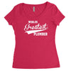 worlds greatest plumber Women's Triblend Scoop T-shirt