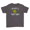 world's best sister with flowers. Youth Tee