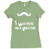 mustache u a question Ladies Fitted T-Shirt