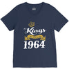 kings are born in 1964 V-Neck Tee