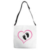 Baby Girl with Heart Any Name Customized Adjustable Strap Totes