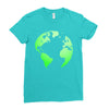 Earth Themed Funny Ladies Fitted T-Shirt
