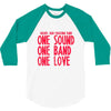 walker high marching band one sound one band one love 3/4 Sleeve Shirt