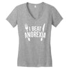 i beat anorexia Women's V-Neck T-Shirt