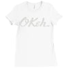 okeh records Ladies Fitted T-Shirt