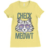 CHECK MEOWT CAT Ladies Fitted T-Shirt