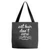 cat hair don't care cute crazy cat Tote Bags
