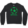 brasil sport soccer ball fun Crewneck Sweatshirt
