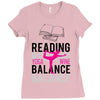 Reading Yoga Wine Balance Ladies Fitted T-Shirt
