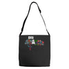 and that how i saved the world Adjustable Strap Totes