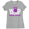 wod now wine later Ladies Fitted T-Shirt