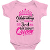 Celebrating With the 3rd Birthday Queen Baby Onesie