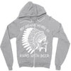 my indian name is runs with beer Zipper Hoodie