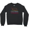 neon sign california republic flag bear Crewneck Sweatshirt
