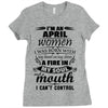 I Am An April Women Ladies Fitted T-Shirt