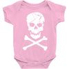 skull and crossbones pirate neon Baby Onesie