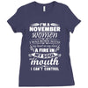 I Am A November Women Ladies Fitted T-Shirt