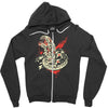 chest burstin' alien Zipper Hoodie