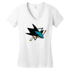 jose sharks youth Women's V-Neck T-Shirt