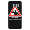 body under construction road sign Samsung Galaxy S7