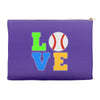 love baseball neon rhinestuds Accessory Pouches