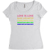 love is love, black lives matter, climate change is real, immigrants m Women's Triblend Scoop T-shirt