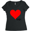 Besties Heart Family Matching Women's Triblend Scoop T-shirt