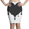 dripping heart melting heart Pencil Skirts