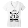 I Am One Blessed Momma Women's V-Neck T-Shirt