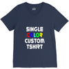 single color custom t shirt V-Neck Tee