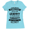 Super Cool Grammy Of A Freaking Awesome Granddaughter Ladies Fitted T-Shirt