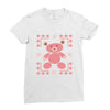 ugly sweater bear Ladies Fitted T-Shirt