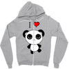 i love panda Zipper Hoodie
