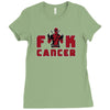 fuck cancer Ladies Fitted T-Shirt