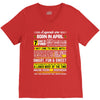 Legends Are Born In April V-Neck Tee