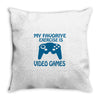 my favorite exercise is video games Throw Pillow