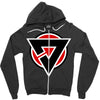 red black zero Zipper Hoodie
