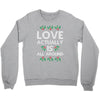 Love Actually Is All Around Ugly Christmas for dark Crewneck Sweatshirt