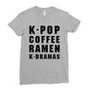 k pop coffee ramen k dramas Ladies Fitted T-Shirt