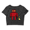 bird powered robot Crop Top