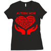 autism mom my heart Ladies Fitted T-Shirt