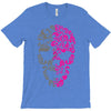 two coloured patterned skull   mens funny T-Shirt