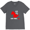 funny dino V-Neck Tee