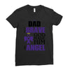 my dad was so brave god made him an angel Ladies Fitted T-Shirt