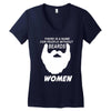 people without beard Women's V-Neck T-Shirt