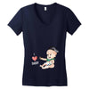Cute Baby Painter's Dad Love Women's V-Neck T-Shirt