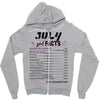 July Girl Facts Cancer Zipper Hoodie